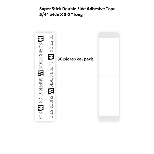 Walker Tape Co. Stick Tape Straight Strips by Walker, 36 pcs (3/4 in x 3 in) Clear