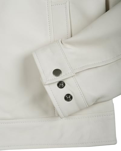 Image of fjackets Men's Real Lambskin Leather Jacket - Shirt-Collar Moto Biker Style Year-Round Wear