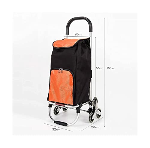 QUANLI Faltbarer Einkaufstrolley aus Aluminiumlegierung, faltbar, mit extra großer wasserdichter Einkaufstasche… – Bild 8
