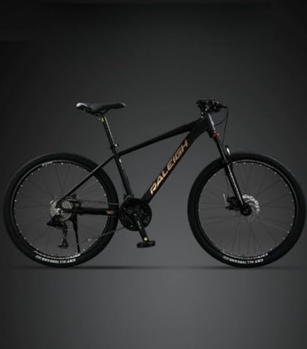 Dazzix24/26/27.5インチ マウンテンバイク ショックアブソーバー付き 700C 高炭素鋼オフロード 大人用 男女兼用 自転車 青少年 学生 変速ロードレーサーMTB自転車 超軽量 マウンテンバイク (27.5インチ/27速,ブラック)