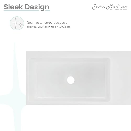 Image of Delice 24 inch Rectangle Wall-Mount Bathroom Sink in Matte Black