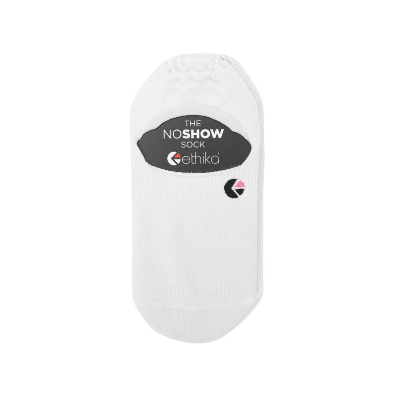 Ethika Girl's No Show Sock | White2