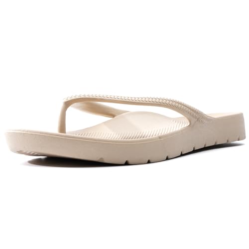 Image of Flip Flops for Women and Men with Arch Support Comfortable Recovery Slide Sandals Slip Resistant Shower Shoes Walking Thong Sandals Lightweight and Soft Footbed Slides Flip Flops