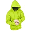 A2Z Mens Fleece Hoodie Pullover Hooded Jumper Sweatshirt - Plain Sweatshirt Neon Orange 2XL #1