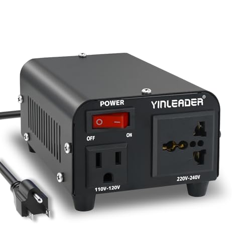 Yinleader 300W 110V to 220V Voltage Converter Step Up Transformer Power Converter for use in The US for European and Asian Household 220V/230V/240V appliances (VTUS-300)