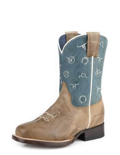 ROPER Boys' Brands Western Boot Square Toe Brown 5 D