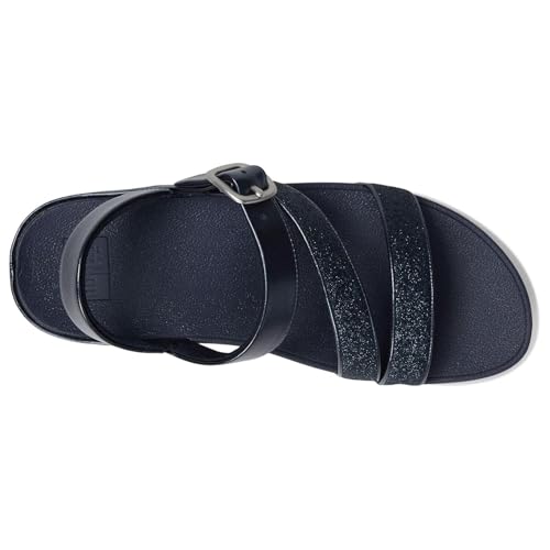Image of FitFlop Women's Skinny II Glitterdust Pewter Z-Strap Sandals