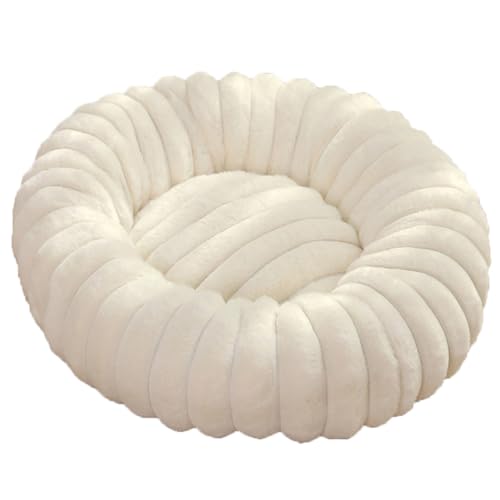 Panier Chien Donut, Panier Chat, Lit Ronde en Forme de Beignet, Canapé, Coussin, Lits pour Animaux Lavable, Chien Orthopedique, Base antidérapante, Tissu...
