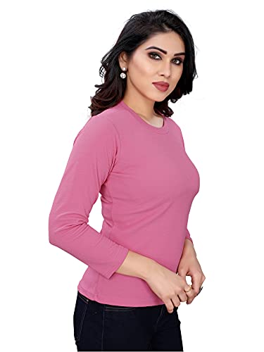 Image of Selvia Women Knitted Regular fit Top(179TKN2912-XL Pink XL)