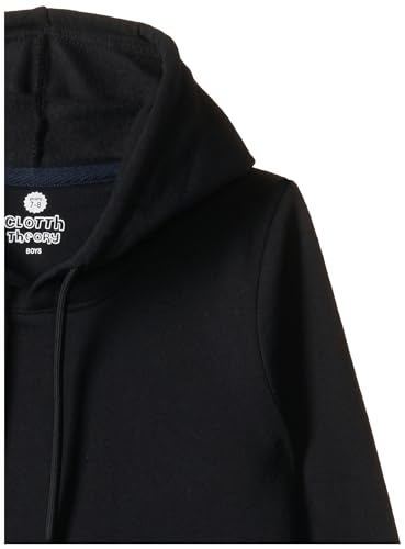 Image of Solid Cotton Fleece Girls Hooded Neck Sweatshirt with Kangaroo Pocket