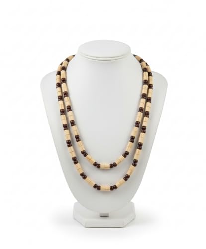 Image of Original Tulsi Kanthi Mala from Vrindavan Dham | Pure Natural Tulsi Wood Beads | ISKCON Style Single Round Spiritual Necklace for Men & Women | Hindu Pooja & Meditation Mala