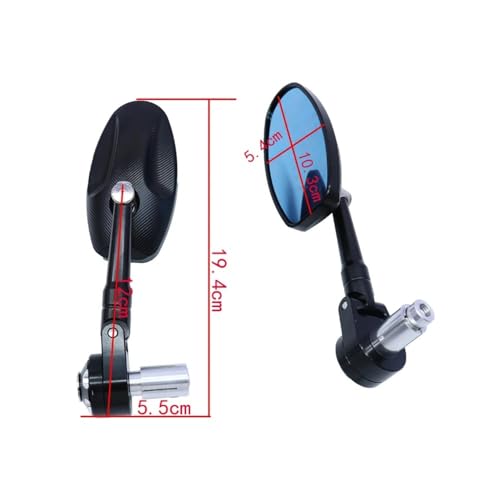 Espejos retrovisores universales de manillar para moto con angulo ajustable y vision clara 6