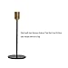 Set of 2 Brass Gold Candlestick Holders - Classic Taper Candle Holders for Wedding, Holiday Dinner Table, Vintage & Modern Home Decor (Gold & Black)