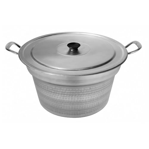 La zappa Olla caldera de aluminio con asas y tapa cierre hermético (20 litros, olla + tapa)