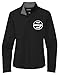 INK STITCH Women Lk584 Custom Embroidery Personalized Logo Texts Silk Touch Quarter Zip Pullover - Black (M)