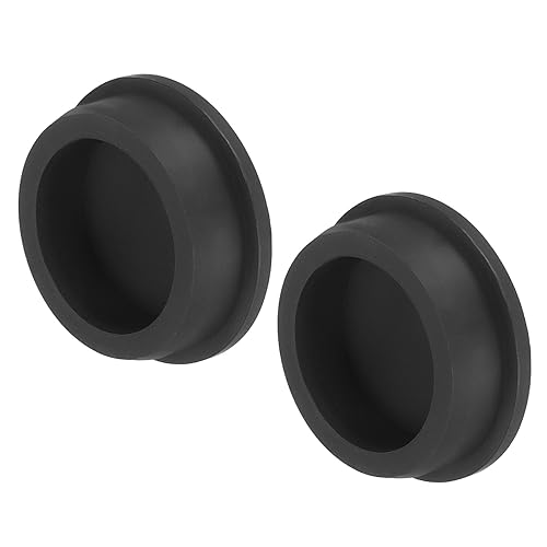 Image of uxcell High Temp Silicone Plug Mount Dia 46mm /1.81 inch T Shaped Rubber Stopper Hole Plugs for Powder Coating Plating Waterproof Plugs Sealing Plugs Black Pack of 2(OD 52mm)