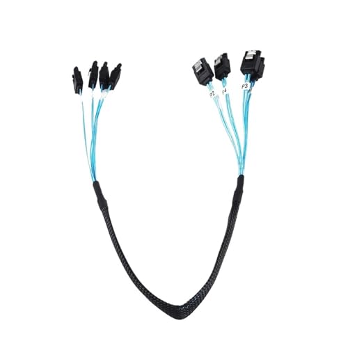 Cable 4 SATA a 4 SATA para tarjeta HBA IT MODE 50 cm miniatura 4
