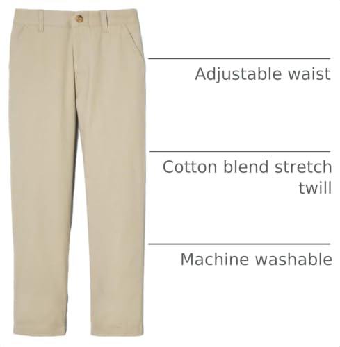 Image of French Toast Boys' Adjustable Waist Straight Fit Stretch Twill Chino Pant