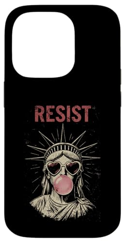 Resist Statue Liberty Bubblegum Equality Retro Edgy Protest �X�}�z�P�[�X iPhone 14 Pro �p
