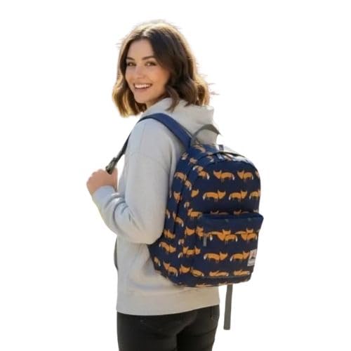 Mochila Unissex Casual Espaçosa Estampas Diversas, Único, Azul
