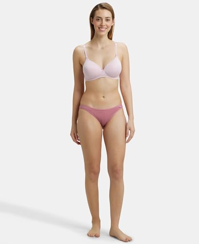 Image of Jockey 1819 Women's Wirefree Padded Microfiber Nylon Elastane Stretch Full Coverage Multiway Styling T-Shirt Bra with Magic Under Cup