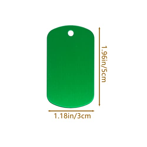 Image of StayMax Aluminum Blank Tags Stamping Blanks 25 Pack (Green)