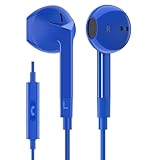 Ludos FEROX Auriculares In Ear con Cable y Microfono, 5 Años de Garantía, Auricular con Jack, Cascos Musica con Graves Potentes, para iPhone, iPad, Samsung, Xiaomi, Gaming, Móvil, MP3 - Azul