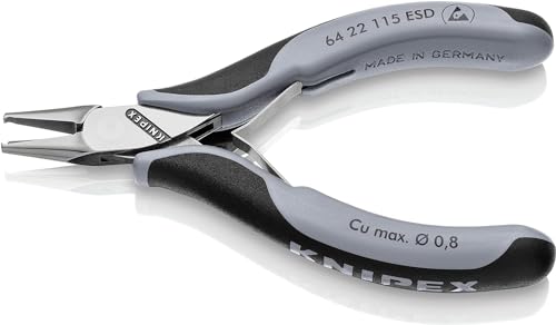 KNIPEX Elektronik-Vornschneider ESD mit Mehrkomponenten-Hüllen 115 mm, 64 22 115 ESD