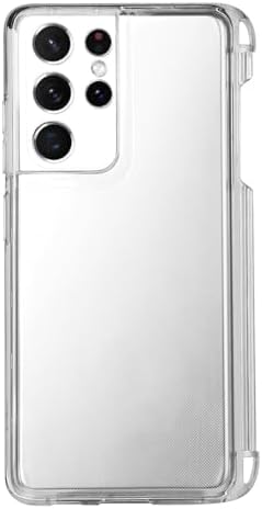 iCoverCase for Samsung Galaxy S21 Ultra Clear Case with S Pen Holder, Flexible Soft TPU (S-Pen Not Included) Transparent Full Protective Case (Clear)