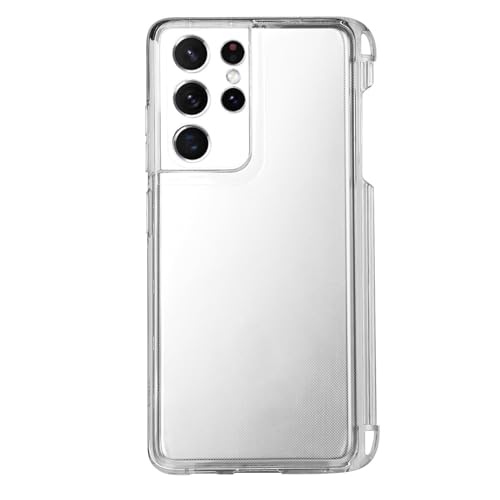 iCoverCase for Samsung Galaxy S21 Ultra Clear Case with S Pen Holder, Flexible Soft TPU (S-Pen Not Included) Transparent Full Protective Case (Clear)