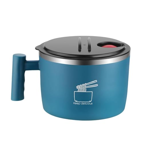 Recipientes de sopa, cuenco térmico a prueba de fugas con asa, cuenco de gran capacidad de 1000 ml, tapa de 15,5 cm de ancho, válvula de ventilación de vapor, acero inoxidable 304, de metal para