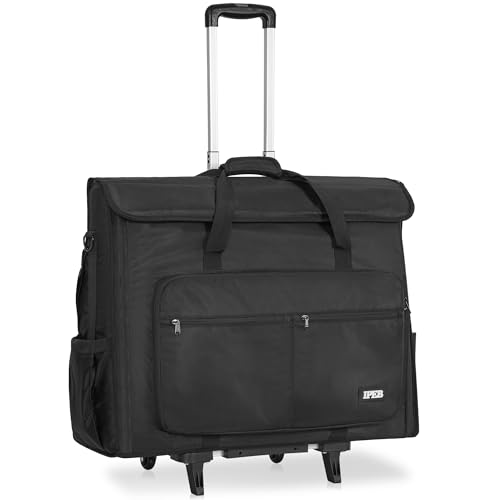 IPEB Rolling Travel Carrying Tote Bag with Wheels Compatible with Apple iMac Desktop Computer for 27 inch Monitor and Accessories