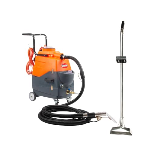 Commercial Heated Carpet & Upholstery Extractor Machine, 160 PSI Hot Water Cleaner, 149°F Heater, 4.8/5.3-Gal Dual Tanks, 4" Detail Wand & 60" Floor Wand for Auto Detailing, Furniture, Stairs & Carpet