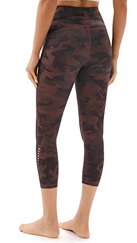 Joyspels Workout Leggings For Women High Waisted Capri Leggings With Pockets Yoga Pants Tummy Control Athletic Spandex Cropped Gym Leggings, Brown Camo Xs #TOP1