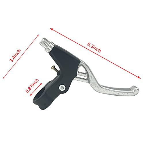Bnvb 1 Pair Bicycle Brake Levers, 2Pcs Aluminium Alloy Bike Brake Handle Universal 4 Finger 2.2Cm Fits For Most Bicycle, Mtb、Bmx、Road Bike. (Silver) #TOP3