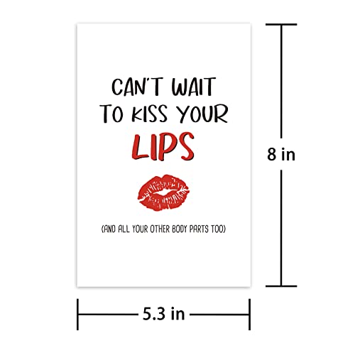 Leinessy Cheeky Love Card For Boyfriend, Naughty Long Distance Relationship Card For Him Her, Can't Wait To Kiss Your Lips #TOP1