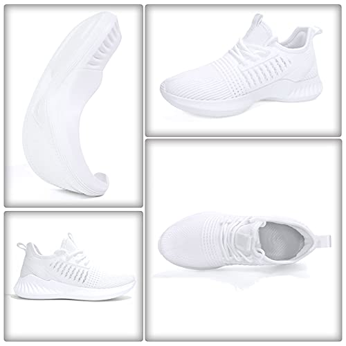 Womens Tennis Shoes - Women Sneakers Workout Running Walking Athletic Gym Fashion Lightweight Nursing Casual Light Shoes White #TOP6