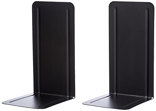 ALCO-Albert 4303-11 Buchstützen aus Metall 130x240x140 mm, 2 Stück, schwarz