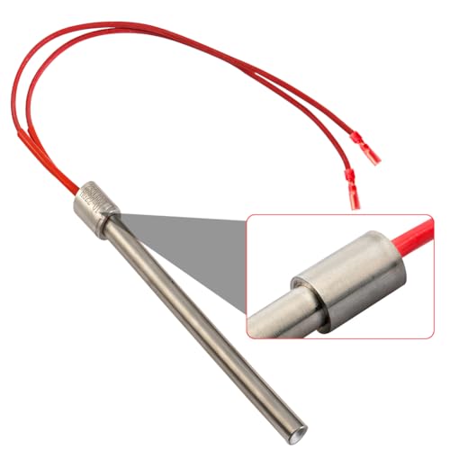 Beatific 2 Stück 220V 350W Pellets Hot Rod Zündkerze, 140x10mm Zuendkerze für Pelletofen, Edelstahl Kamin Zündstab, Holzpellets Ofen Zuendstab, Pellet Heizung Zünder, Heizrohr Kamin Grill Herd Teil