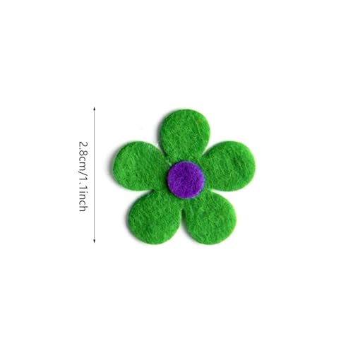 Image of 250 Pcs Felt Flowers Fabric Flower Embellishments, Small Craft Flowers Felt Flower Appliques, Colorful Felt Flower Bulk for DIY Crafts Sewing Handcraft Decoration, Clothes Hats Bags Craft Decorations