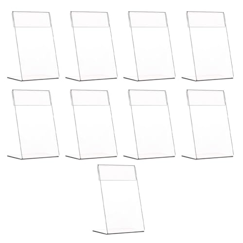 Porte-étiquette transparent mini affichage du signe 9x6cm pour support de prix de bureau