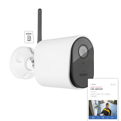 ABUS SmartLook - Überwachungskamera mit Bewegungserkennung, Objekterkennung, 4K-Aufzeichnung, Push-Benachrichtigung, Nachtsicht, Mikrofon, Speicherkarte, Masking & App