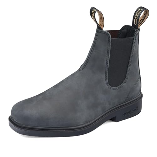 Blundstone Unisex Dress Series 1308 Chelsea Boots for Men and Women, Wide Chisel Toe Boots with Cushioned Midsole and Premium Leather, Rustic Black, 7 US Men / 9 US Women / 6 AU