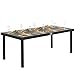 Outsunny Gartentisch Aluminium 190x90 cm Wetterfest Buffettisch mit Holz-Optik, rutschfest Campingtisch für 8 Personen Balkontisch Terrassentisch Outdoor Esstisch für Garten, Terrasse Balkon Naturholz