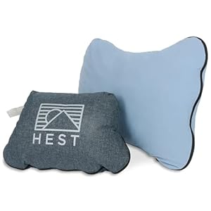 HEST Camping Pillow – Temperature Resilient Memory Foam – Essential for Camping, Backpacking, and Outdoor Adventures – Compact Packable Travel Pillow