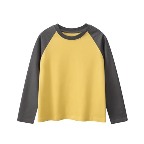 Boys Girls Cotton T-Shirts Raglan Sleeve Shirts Patchwork Sweatshirts Baseball Tees School Sports Top 5-16 Years