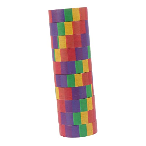 TEHAUX 10 Rollos Cinta washi washi tapes washi -tape decoración con washi tape pegatinas cintas de manualidades DIY chatarra suministros de diario cintas de papel Colorful