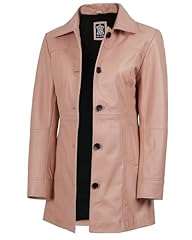 Kandis Leather Coat Women - Pink