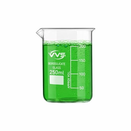 Image of VVS Borosilicate Glass Beaker 250ml pack of 1 of For School College, Lab Laboratry and professional use