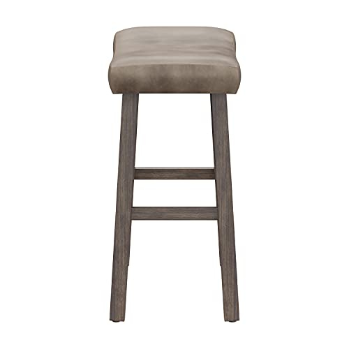 Hillsdale Furniture Saddle Counter Stool, Rustic Gray - Image 3